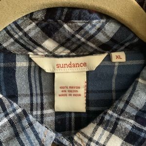 Sundance catalogue XL button down plaid shirt.